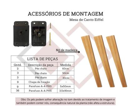 Imagem de Conjunto Mesa de Canto Eiffel Off White - 3 Unidades