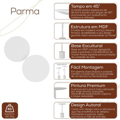 Imagem de Conjunto Mesa de Canto Parma 65cm X 40cm X 40cm