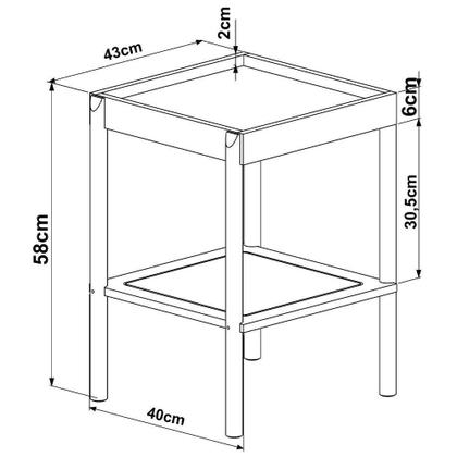 Imagem de Conjunto Mesa De Centro E Mesa Lateral Para Sala Pés Madeira Moss A03 Hanover Roble