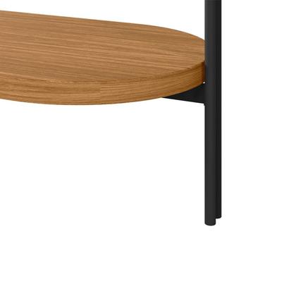 Imagem de Conjunto Mesa De Centro Oval  C/ Aparador P/ Sala Estar Escritório Área Gourmet Pés Metálicos Mônaco