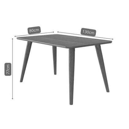 Imagem de Conjunto: Mesa de Cozinha Adele Tampo Madeirado 130x80cm e 4 Cadeiras Paola Carvalho/Cinamomo - Linho Grafite - Cimol