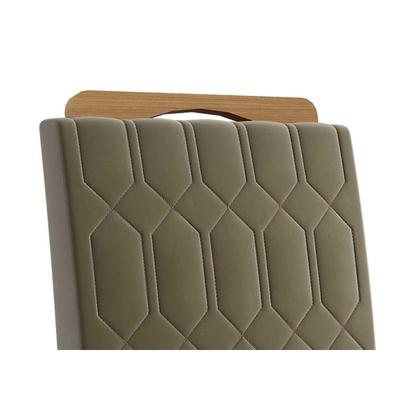 Imagem de Conjunto: Mesa de Cozinha Adele Tampo Madeirado 130x80cm e 4 Cadeiras Paola Carvalho/Cinamomo - Linho Grafite - Cimol