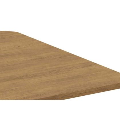 Imagem de Conjunto: Mesa de Cozinha Duina c/ Tampo de Madeira 136cm e 4 Cadeiras Noruega Niquel/Freijo - Courano Cappuccino - Kappesberg