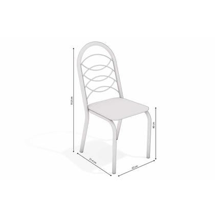 Imagem de Conjunto: Mesa de Cozinha Elba c/ Tampo de Madeira 160cm e 6 Cadeiras Holanda Niquel/Nogueira - Courano Capuccino - Kappesberg