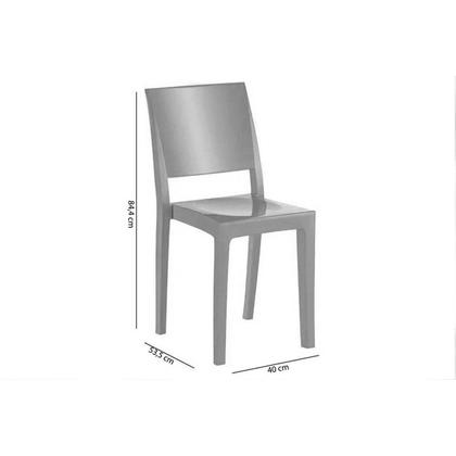 Imagem de Conjunto: Mesa de Cozinha Reno c/ Tampo de Vidro 90x90cm e 4 Cadeiras Hydra Plus Preto - Kappesberg