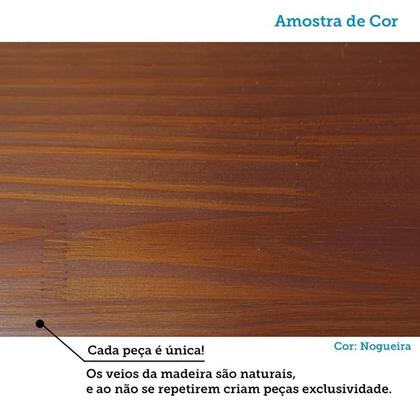 Imagem de Conjunto Mesa de Jantar 103cm Redonda e 4 Cadeiras Estofadas 100% Madeira Maciça Parit Espresso Móveis