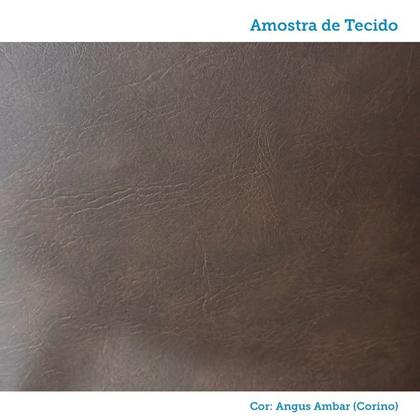 Imagem de Conjunto Mesa de Jantar 103cm Redonda e 4 Cadeiras Estofadas 100% Madeira Maciça Parit Espresso Móveis