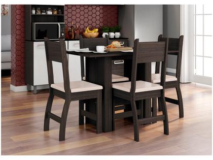 Imagem de Conjunto Mesa de Jantar 4 Lugares Milano