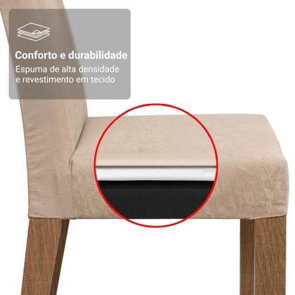Conjunto Mesa de Jantar 6 Lugares Tampo de Vidro Valerie Madesa Imagem de Conjunto Mesa de Jantar 6 Lugares Tampo de Vidro Valerie Madesa