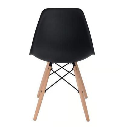 Imagem de Conjunto Mesa De Jantar 80Cm + 4 Cadeiras Eames Preto New