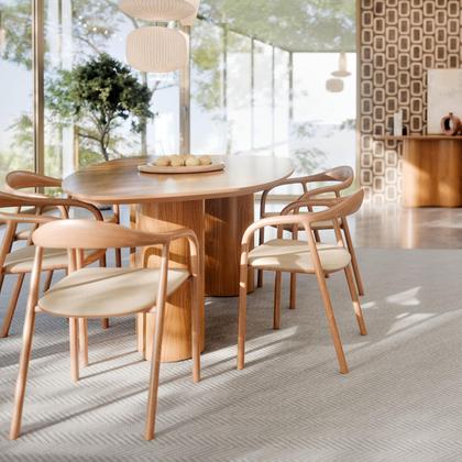 Imagem de Conjunto Mesa De Jantar Aracajú Com 6 Cadeiras Jantar Verona