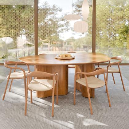 Imagem de Conjunto Mesa De Jantar Aracajú Com 6 Cadeiras Jantar Verona