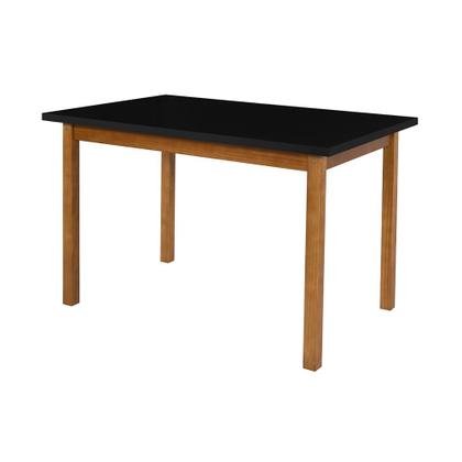 Imagem de Conjunto Mesa de Jantar Base Madeira Maciça com 4 Cadeiras Elisa Ideal para Apartamenteo 1,20 X 80 P