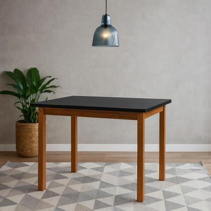 Imagem de Conjunto Mesa de Jantar Base Madeira Maciça com 4 Cadeiras Elisa Ideal para Apartamenteo 1,20 X 80 P