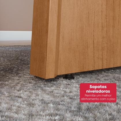 Imagem de Conjunto Mesa de jantar Celebrare 1,20 com vidro e 4 Cadeiras Apogeu Tecido Suede Animale Bege Amendoa Clean / off White