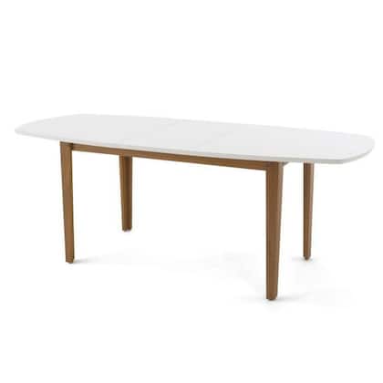 Imagem de Conjunto Mesa de Jantar e 6 Cadeiras Tiê CabeCasa MadeiraOriginals Bege/Amêndoa/Off White