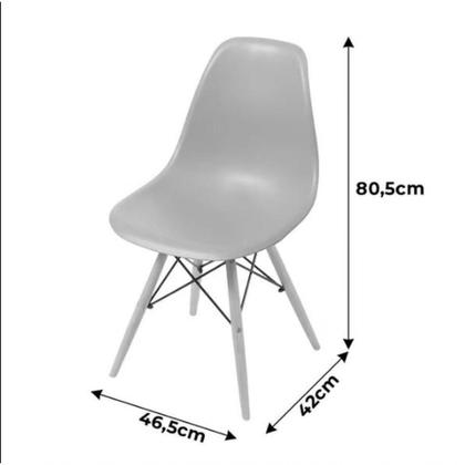 Imagem de Conjunto Mesa De Jantar Eiffel 80cm Preta Com 4 Cadeiras