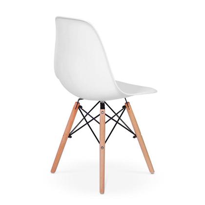 Imagem de Conjunto Mesa de Jantar Hairpin 130x80 Branca com 4 Cadeiras Eames Eiffel - Branco