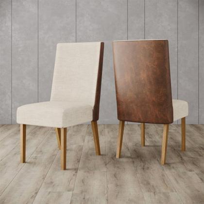 Imagem de Conjunto Mesa De Jantar Henn Adriana Tampo De Vidro Com 6 Cadeiras