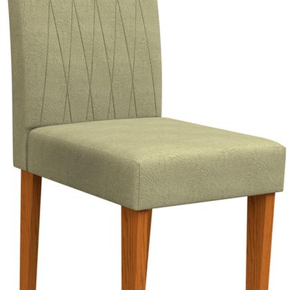 Imagem de Conjunto Mesa de Jantar Jasmin 1,80m Tampo de Madeira com Vidro Colado com 8 Cadeiras Ana Cor Off White Ypê WD25 New Ceval