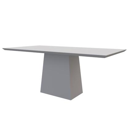 Imagem de Conjunto Mesa de Jantar Jasmin 1,80m Tampo de Madeira com Vidro Colado com 8 Cadeiras Ana Cor Off White Ypê WD25 New Ceval