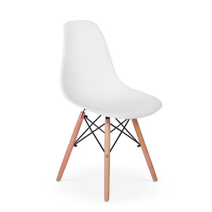 Imagem de Conjunto Mesa de Jantar Luiza 135cm Branca com 4 Cadeiras Eames Eiffel  - Branco