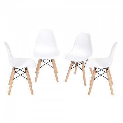 Imagem de Conjunto Mesa de Jantar Madeira Maciça Retangular com 6 Cadeiras Eames