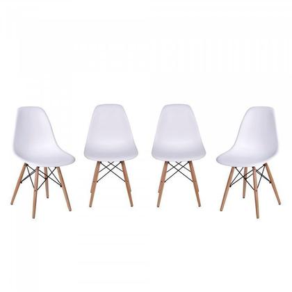 Imagem de Conjunto Mesa de Jantar Madeira Maciça Retangular com 6 Cadeiras Eames