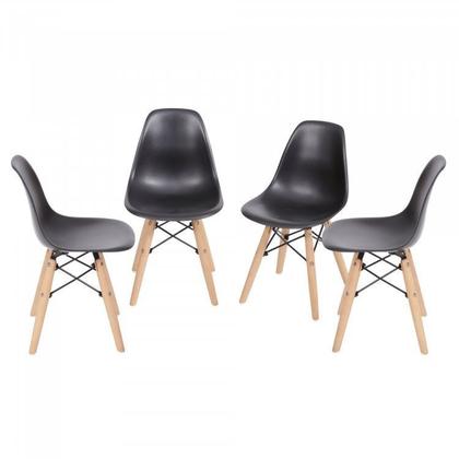 Imagem de Conjunto Mesa de Jantar Madeira Maciça Retangular com 6 Cadeiras Eames
