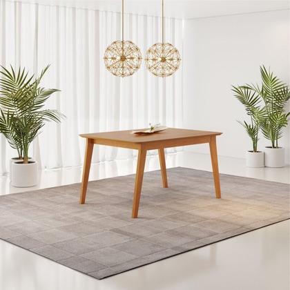 Imagem de Conjunto Mesa de Jantar Madeira Maciça Retangular com 6 Cadeiras Eames