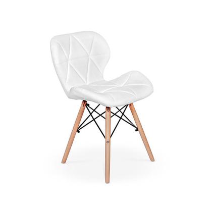 Imagem de Conjunto Mesa de Jantar Maitê 80cm Preta com 4 Cadeiras Eames Eiffel Slim - Branca