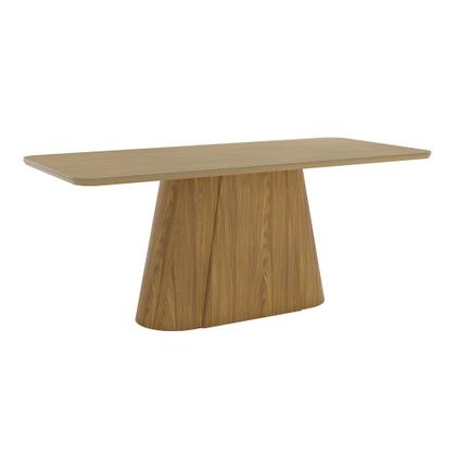 Imagem de Conjunto Mesa de Jantar Olivia com Vidro e 8 Cadeiras Pietra Henn - Nature/Corano Caramelo/Creme
