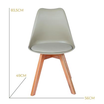 Imagem de Conjunto Mesa De Jantar Oval 105cm X 190cm Natural com 6 Cadeiras Noemi Comfort Soft - Nude