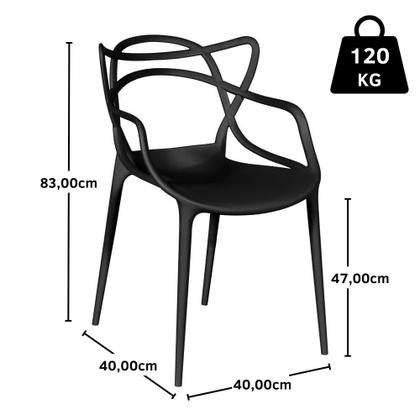 Imagem de Conjunto Mesa de Jantar Oval Vértice Nozes 190cm com 4 Cadeiras Allegra - Preto