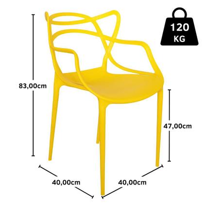 Imagem de Conjunto Mesa de Jantar Oval Vértice Nozes 190cm com 6 Cadeiras Allegra - Amarelo