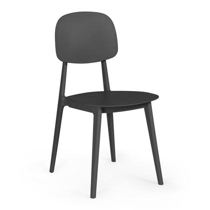 Imagem de Conjunto Mesa de Jantar Redonda Eiffel Branca 100cm com 4 Cadeiras Itália - Preto