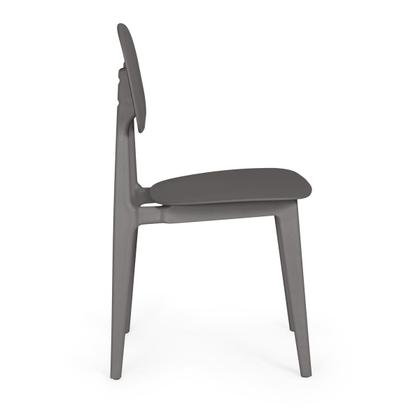 Imagem de Conjunto Mesa de Jantar Redonda Eiffel Branca 100cm com 6 Cadeiras Itália - Cinza
