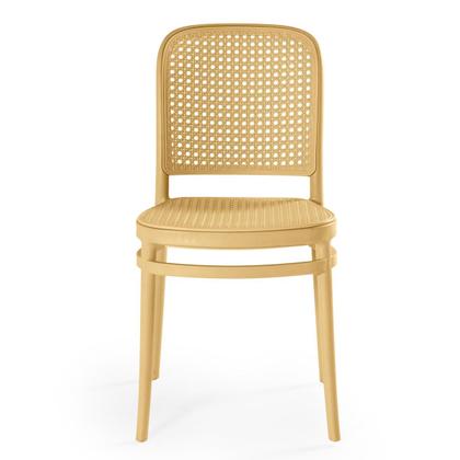 Imagem de Conjunto Mesa de Jantar Redonda Eiffel Branca 120cm com 4 Cadeiras Roma - Nude