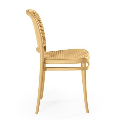 Imagem de Conjunto Mesa de Jantar Redonda Eiffel Branca 120cm com 4 Cadeiras Roma - Nude