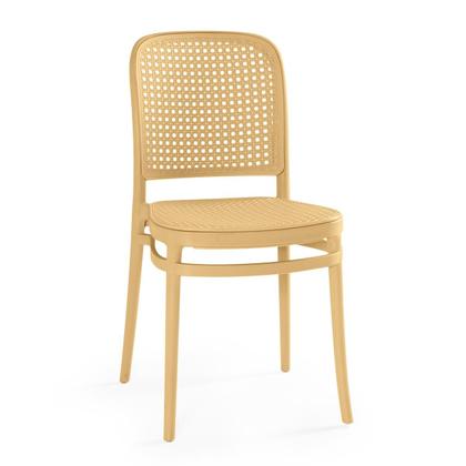 Imagem de Conjunto Mesa de Jantar Redonda Eiffel Branca 120cm com 4 Cadeiras Roma - Nude