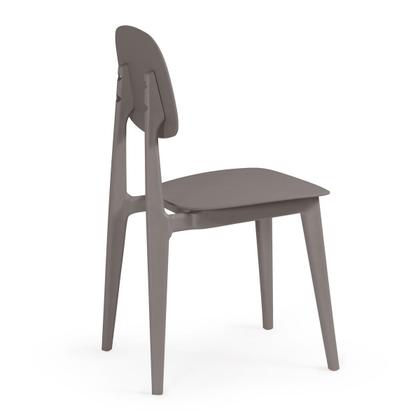 Imagem de Conjunto Mesa de Jantar Redonda Eiffel Branca 120cm com 6 Cadeiras Itália - Cinza