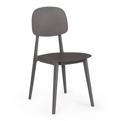 Imagem de Conjunto Mesa de Jantar Redonda Eiffel Branca 120cm com 6 Cadeiras Itália - Cinza