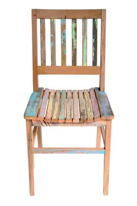 Imagem de Conjunto Mesa de Jantar Redondo 1m com 4 Cadeiras Conforto Madeira de Demolição Peroba Rosa Patina