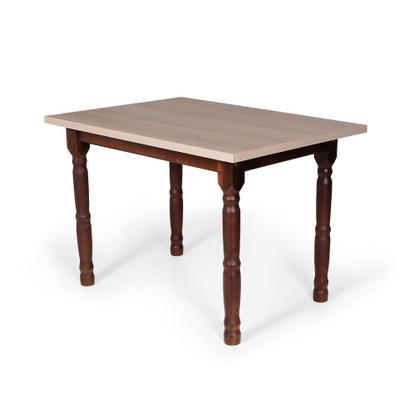 Imagem de Conjunto Mesa de Jantar Retangular 110x80cm Imbuia com 4 Cadeiras em Madeira Maciça Estofada Mônaco Imbuia - Straub Web