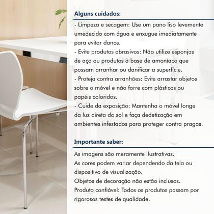 Imagem de Conjunto Mesa de Jantar Retangular 120cm X 85cm Smart com 4 Cadeiras Mono