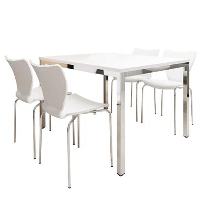 Imagem de Conjunto Mesa de Jantar Retangular 120cm X 85cm Smart com 4 Cadeiras Mono