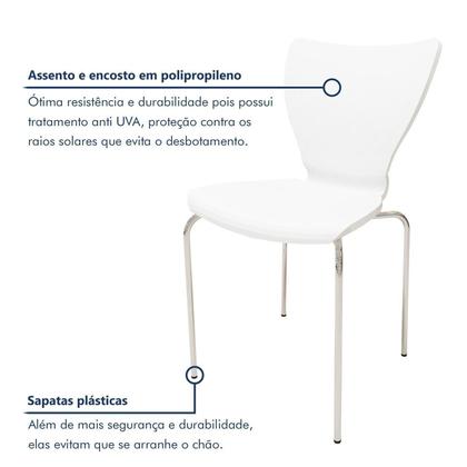 Imagem de Conjunto Mesa de Jantar Retangular 120cm X 85cm Smart com 4 Cadeiras Mono