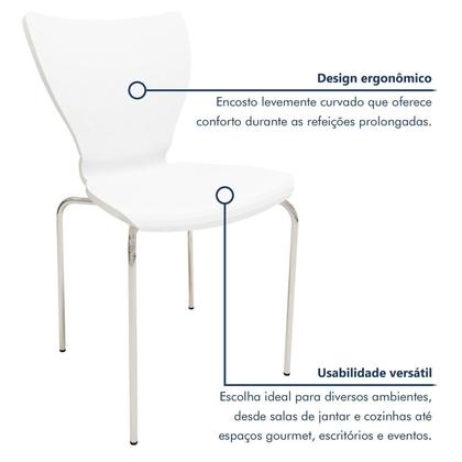 Imagem de Conjunto Mesa de Jantar Retangular 120cm X 85cm Smart com 4 Cadeiras Mono