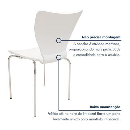 Imagem de Conjunto Mesa de Jantar Retangular 120cm X 85cm Tampo de Vidro Smart com 4 Cadeiras Mono