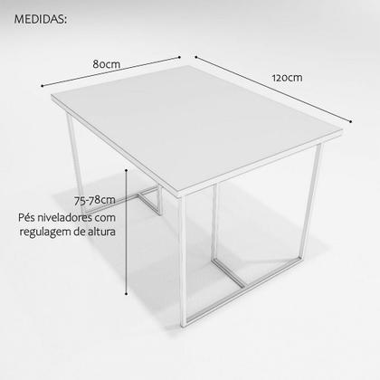 Imagem de Conjunto Mesa de Jantar Retangular 4 Cadeiras Imbuia Riviera Industrial Preto